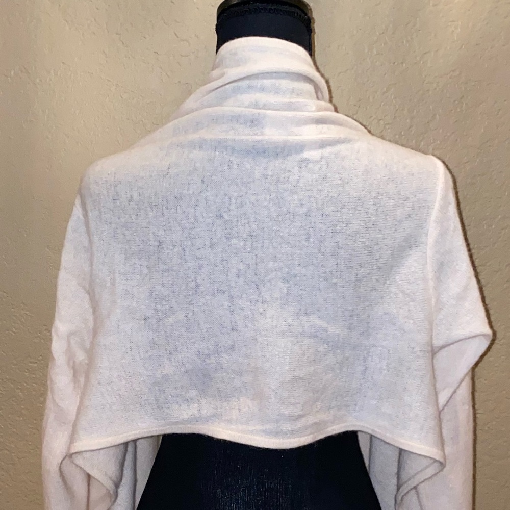 Wool Blend Angora Wrap With Sequins - image 3